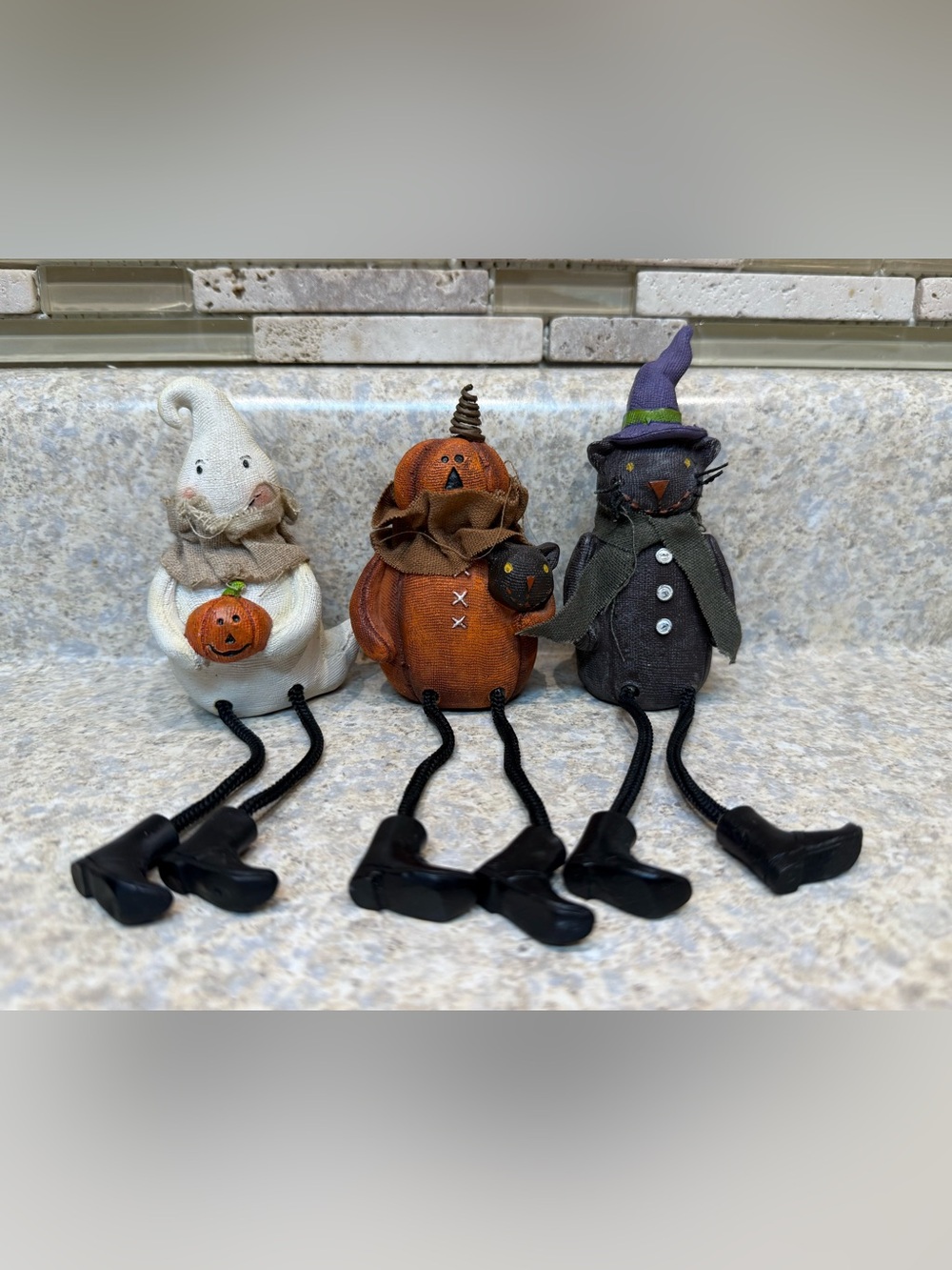 Trio of Dangling Leg Halloween Figures